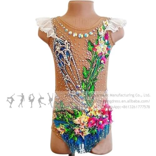 Figure Skating Dress Dance Costumes for Little Girls Competition Dress Gymnastics Leotard Artistic College Costume Multicolor