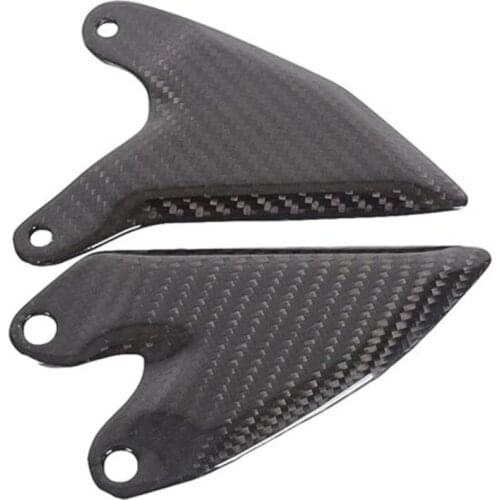 Carbon Fiber Motorcycle FootPeg Footrest Rear Set Heel Plates Guard Protector For Kawasaki Ninja 400 2018 2019 Ninja400