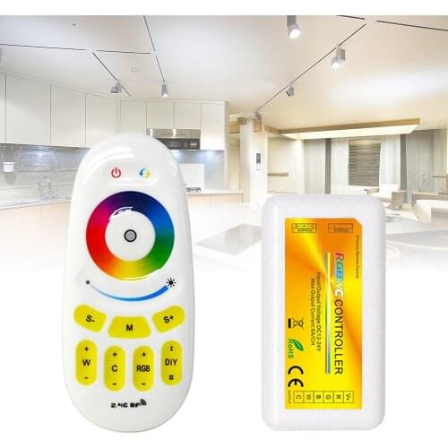 2.4G Touch Wireless RF Remote Control 5 In 1 Brightness Dimmer LED Controller 12V-24V for RGB LED Strip Light