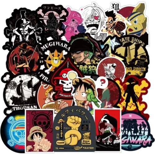 10/30/50/100PCS Mixed Anime ONE PIECE Stickers Skateboard Fridge Guitar Laptop Motorcycle Travel Luggage Waterproof Fun Stickers
