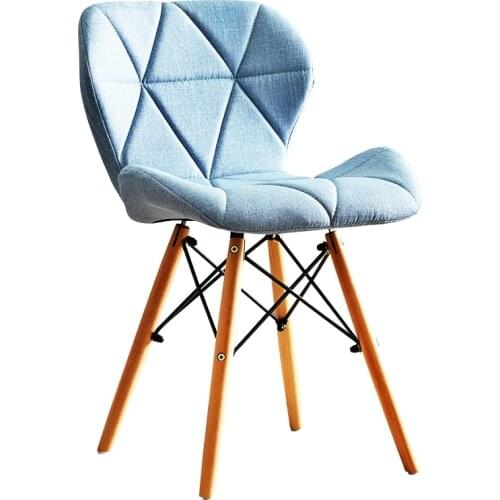 Chair back home economical bedroom Nordic net red makeup butterfly dining chair solid wood simple