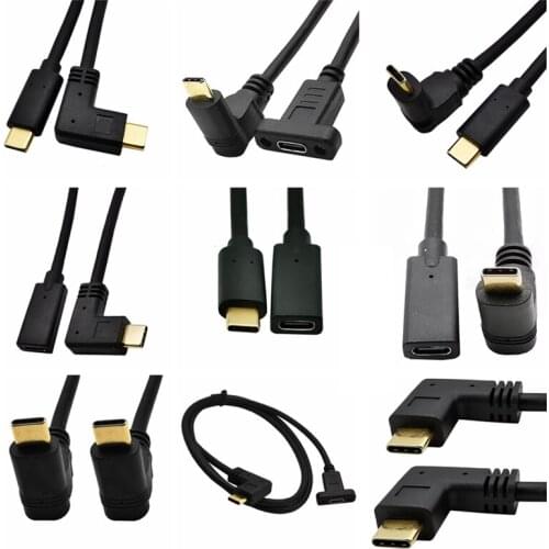 10Gbps Gold plated USB type-C Extension Male to Female USB C Extender Cord USB 3.1 Type C Fast 5A PD Cable GEN2 Charging Cable