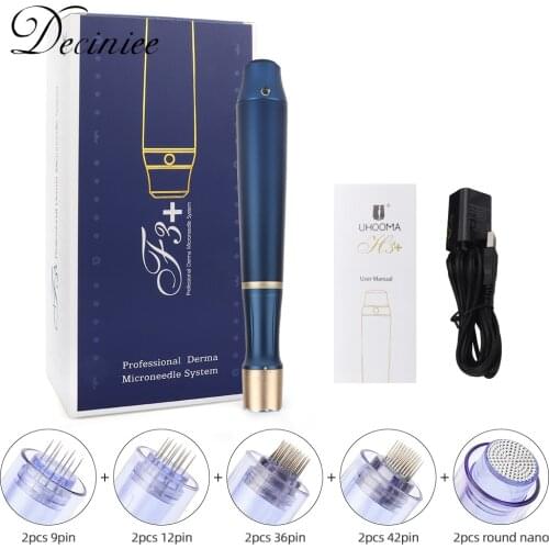 Ultima H3 Professional Microneedling Pen Electric Skin Repair Tool Kit with 10 Replacement Needles Cartridges 9/12/36/nano/42pin