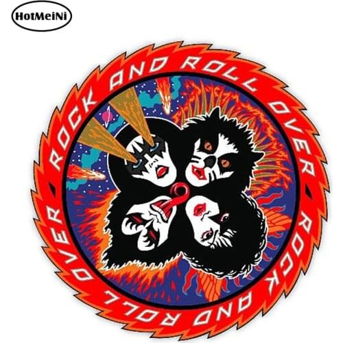 HotMeiNi 12cm X 12cm Car Stickers KISS Saw Vinyl Decal Funny Car Styling Sticker Die Cut Waterproof Auto Motor Decor Graphics