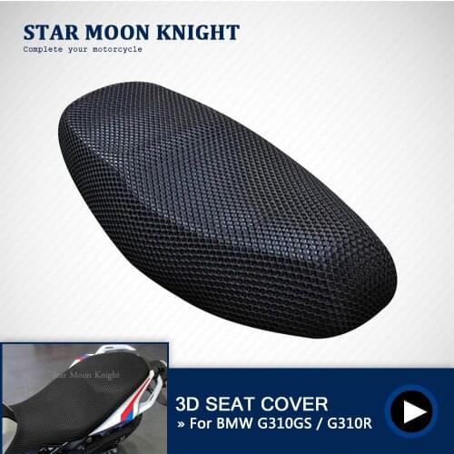 Motorcycle Protecting 3D Mesh Cushion Seat Cool Cover For BMW G310GS G310R G 310 G310 GS R Fabric Saddle Seat Covers Accessories