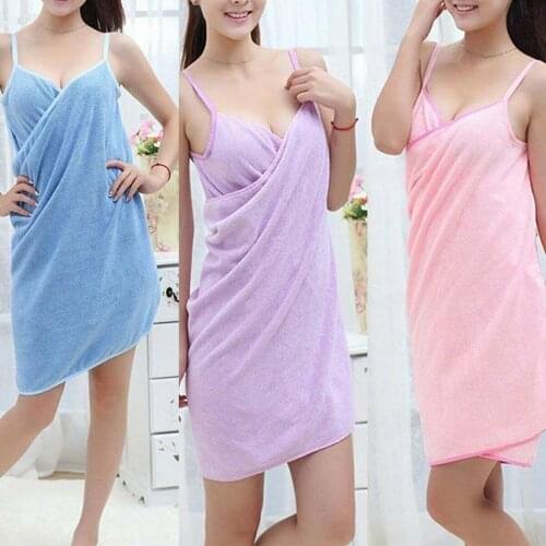 70x140cm Microfiber Wearable Dress Bathrobe Fast Dry Wash clothing Wrap Women Bath towels robe de plage beach dress