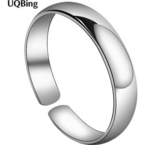 10MM Big Solid Open Adjustable Women Bangles 925 Sterling Silver Jewelry Wholesale