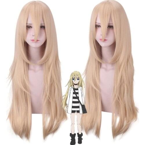 2021 New Arrival Angels of Death Ray Rachel Gardner Cosplay Wig for Women 80cm Long Straight Anime Costume Party Wig Hair Gold