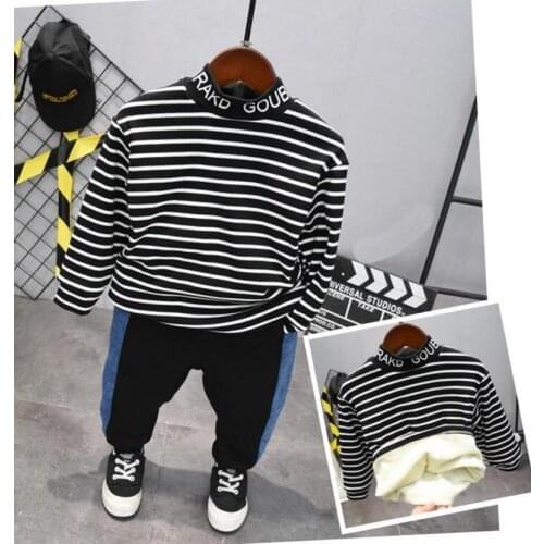 Winter baby boys suit kids clothing set Childrens suit cotton baby boys 2pcs sets,Thicken Sweater or thicken pants clothing set