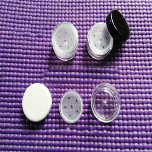 1G Plastic Small Loose Powder Jar with Sifte Mini Empty Cosmetic Powder Storage Box Cute Loose Powder Compacts 50Pcs/Lot
