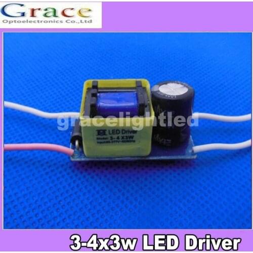 10pcs/lot 3X3W led driver, 3*3W driver, 9W 12w 3-4x3w lamp driver, 85-265V input for E27 GU10 E14 LED lamp