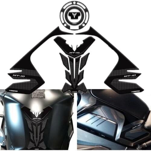 MT-10 Motorcycle Fuel Tank Cap Decal Sticker 3D Gel Fuel Tank Side Traction Sticker Protector Pad For YAMAHA MT 10 mt10