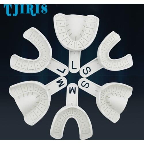 5 Pairs Dental Tools Dental Implant Tray Full Mouth Partial Mold Tray Removable Resistant To High Temperature Disinfection