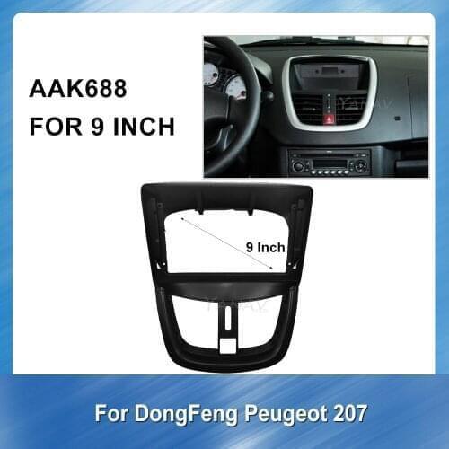 Car Radio Dash Panel for DongFeng PEUGEOT 207 2006-2015 Car Audio Dash Kit Install Facia Console Bezel Adapter Plate Trim Cover