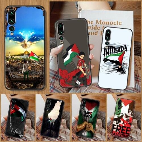 Palestine Mark Flag Phone Case For Huawei P Mate P10 P20 P30 P40 10 20 Smart Z Pro Lite black art cell cover luxury back trend