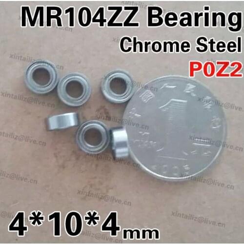 [CMMR104ZZ-P2]Free Shipping Chrome steel BA4 MR104ZZ miniature ball bearing 4mm*10mm*4mm dental bearing