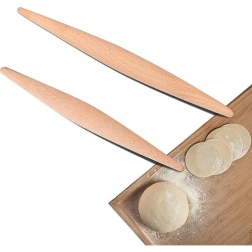 Wood Rolling Pin Non-Stick Double Tip Cooking Tool Fondant Cake Dough Roller 23 cm /28 cm Pasta Dumpling Skin Maker