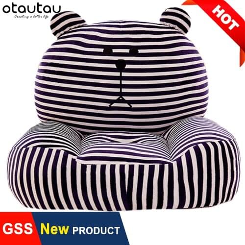 Children Sofa Cover Cartoon Corner Seat Couch Armchair Beanbag Chair Pouf Ottoman Soft Velvet Cute Futon Puff Kids Furniture