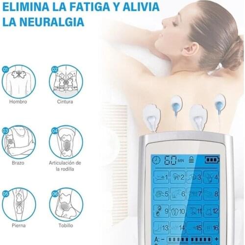 Electronic Pulse Nerve Muscle Stimulator 60 Minutes Timer Body Acupuncture Physiotherapy Massager Low Frequency Home Office Use
