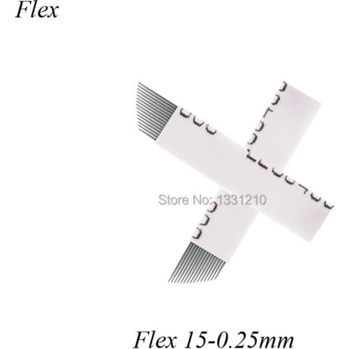 LÂMINA FLEX CHANFRADA 15- 0,25MM REGULAR Eyebrow Tattoo Needles Permanent Makeup Manual Microblade Needles Lamina 15 Flex Agulha