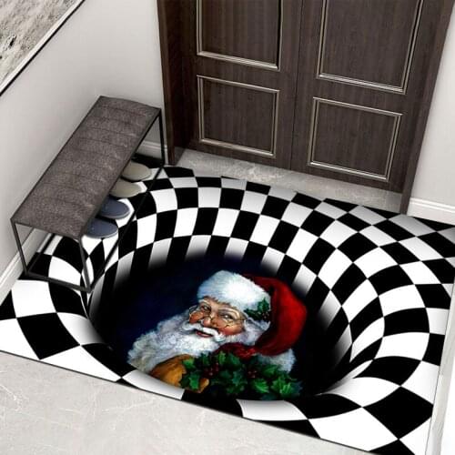 Interesting Clown Trap Visua 3D Printed Carpets Christmas Halloween Horror Home Kitchen Non-slip Carpet Halloween Party Rugs