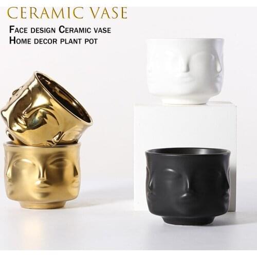 Ceramic Human Washbasin Vase Decoration Home Decoration Living Room Succulent Flower Pot Decoration