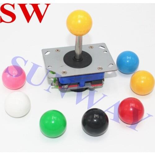 Classic 2/4/8 way Arcade Joystick PacMan Game Ball Pick Zippyy JoyStick 7 Colors Balltop Available Long Shaft Handle