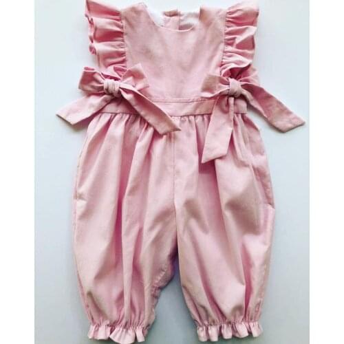 Newborn Toddler Kids Baby Girl Summer Cotton Clothes Ruffle Romper Sleeveless Casual Kids Jumpsui 3-24M