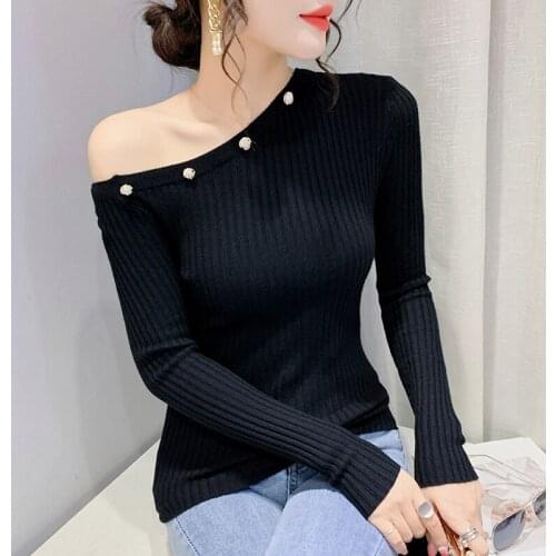 Женские пуловеры с открытыми плечами KUANGNAN China At AliExpress