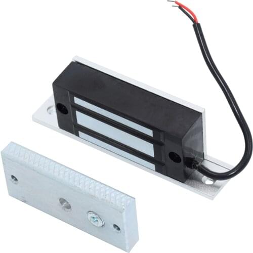 Mini single door electromagnetic lock 60Kg/100Lbs magnetic lock electric door lock for showcase cabinet frameless glass door