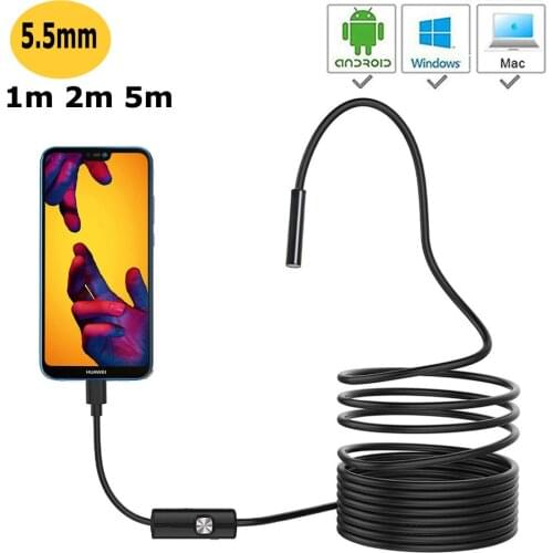 HD Mini Camera 5.5/7/8mm Diameter Mini Endoscope with 1M 2M USB Cable for Android Searching Thing Camcorder for Microscop