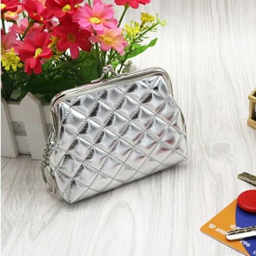 Multicolor Women PU Mini Coin Purse Female Cloth Buckle Coin Bag Cute Little Wallet Key Bag Candy Bag