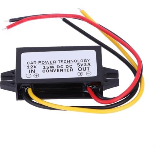 Power Inverter DC12V to 5V 3A Dual USB Buck Module Step-down Module Navigation Car DVR Power DVR Adapter Converter High Quality