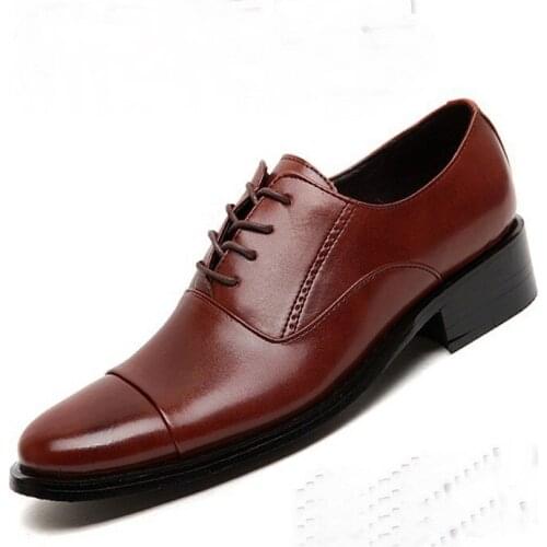 New Mens Business Leather Shoes Man Casual Shoes 45 46 47 Wedding Shoes British Mens Shoes