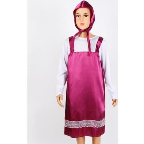 Original MASHA Costume Halloween Costume Dress Up Kids Dresses for Girls