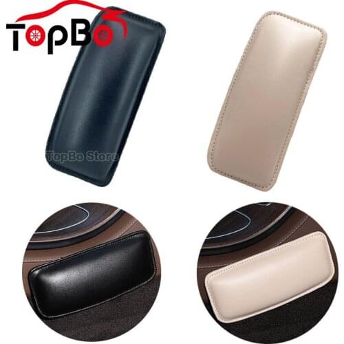 Universal Car Interior Pillow PU Leather Auto Car Knee Pad Comfortable Elastic Cushion Memory Foam Car Accessories Self-adhesive