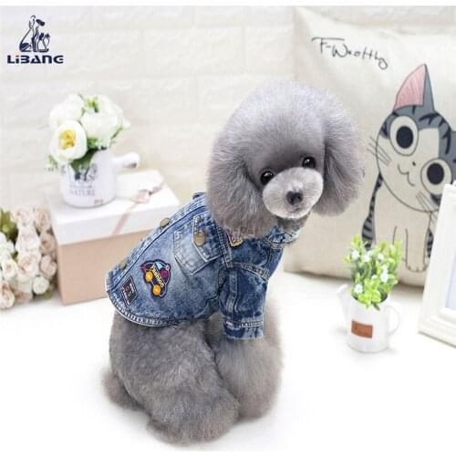 High Quality Fashion Denim Pet Clothing Dog Clothing Simple Dog Shirts Pet Shirts Dog and Owner Matching Outfits