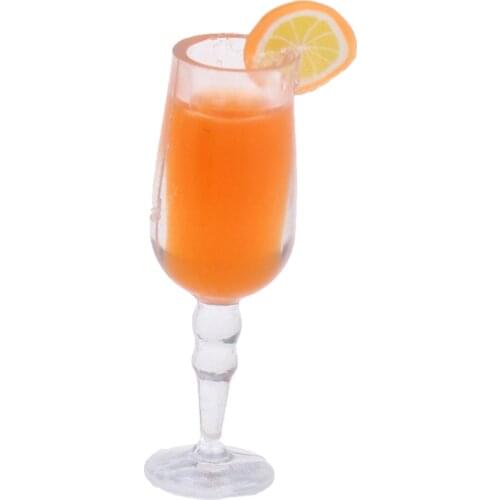 1 1:12 Dollhouse Miniature Drink Orange Juice Cup Doll Kitchen Food Accessories Simulaiton Toys