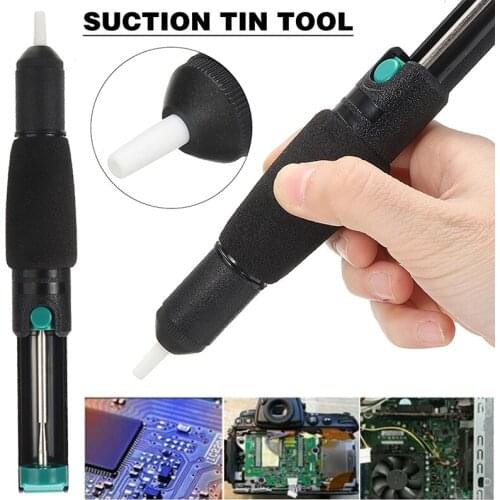 1pc Anti-skid handle Vacuum Suction Tin Tool Desoldering Solder Sucker Solder Pump Tin Removal Tool Welding Supply