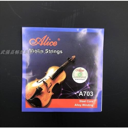 10 Sets Lot Alice A703 Stainless Steel Core Nickel Silver Wound Violin Strings
