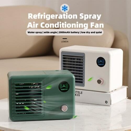 2021 New Mini Usb Portable Air Cooler Fan Air Conditioner Light Desktop Air Cooling Fan Humidifier Purifier For Office Home#db4
