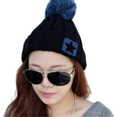 2021 Autumn and winter freeshipping lovely hat Wool knitted star fashion cap Women fashion accessories