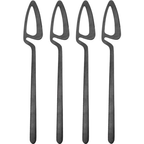 4PCS Stainless Steel Black Steak Knife Sharp Table Knives Set Restaurant Cutlery Dinner Knife Gold Steak Knife Dinnerware Set