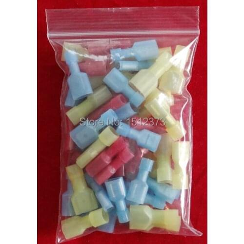 60piece/bag Double Crimp Nylon Full-insulating male and female terminal mixed value pack