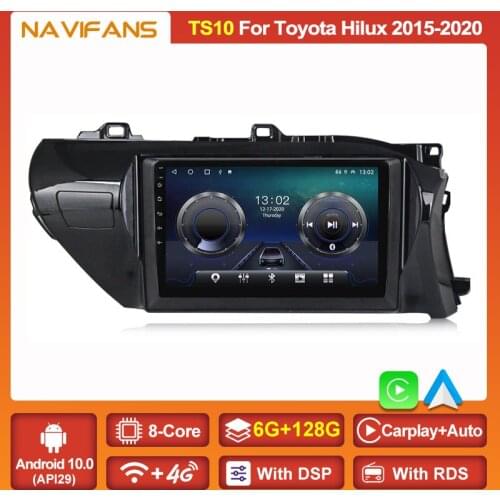 Android 11 Car DVD Multimedia Player GPS For Toyota Hilux Pick Up AN120 2015 16 17 2019 2020 RHD Audio Auto Radio Stereo Navi 4G