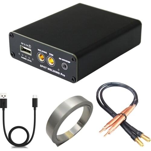 DIY Mini Spot Welder 5 Gears Spot Welding Machine Fast Charge Lithium Battery with Spot Welding Pen Nickel Sheet Charging Cable