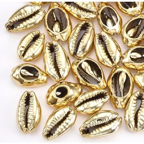 10Pcs Cowrie Seashell Beads Small Spiral Shells Conch DIY Pendants Charms For Necklace Earring Craft Beach Jewelry Accessories