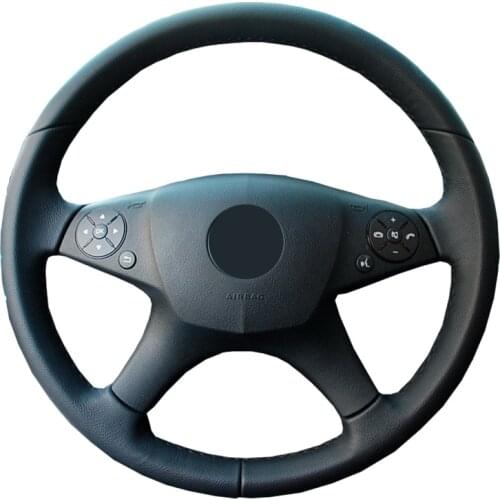 Customized Car Steering Wheel Cover For Mercedes Benz W204 C-Class C280 C230 C180 C260 C200 C300 DIY Microfiber Steering Wheel