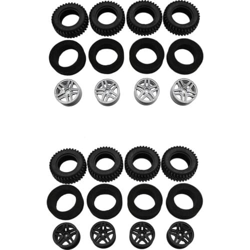 For MN86S MN86KS MN86 MN86K MN G500 4Pcs Metal Wheel Rim Tires Tyre with Sponge Foam 1/12 RC Car Upgrade Parts