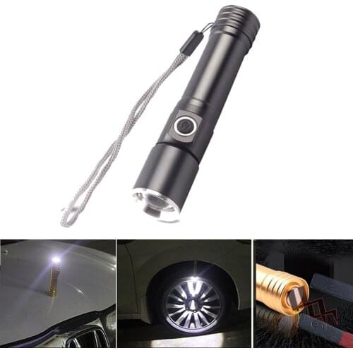 Zoomable Linterna Flashlight Magnet Q5 LED 18650 Tactical Flash Torch Powerful 1600 Lumens Portable Outdoor Camping Light